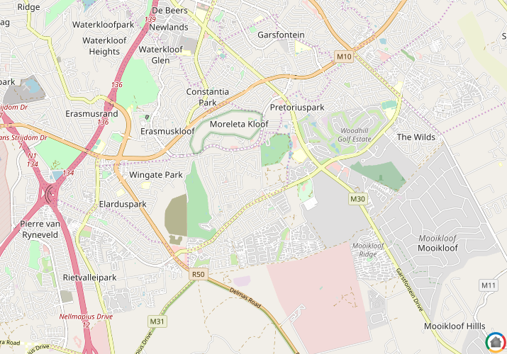 Map location of Moreletapark